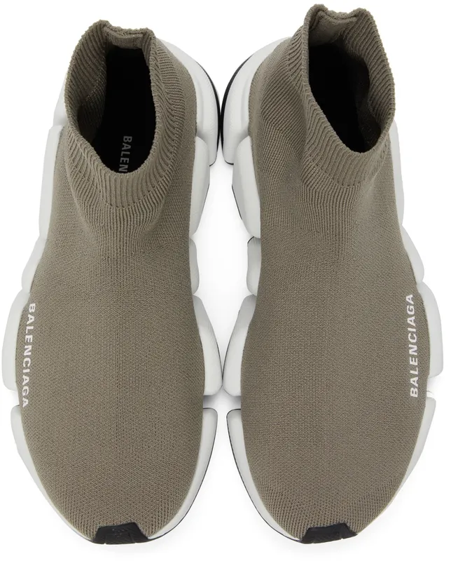 Balenciaga Taupe & White Speed 2.0 (617196 W2DB2)