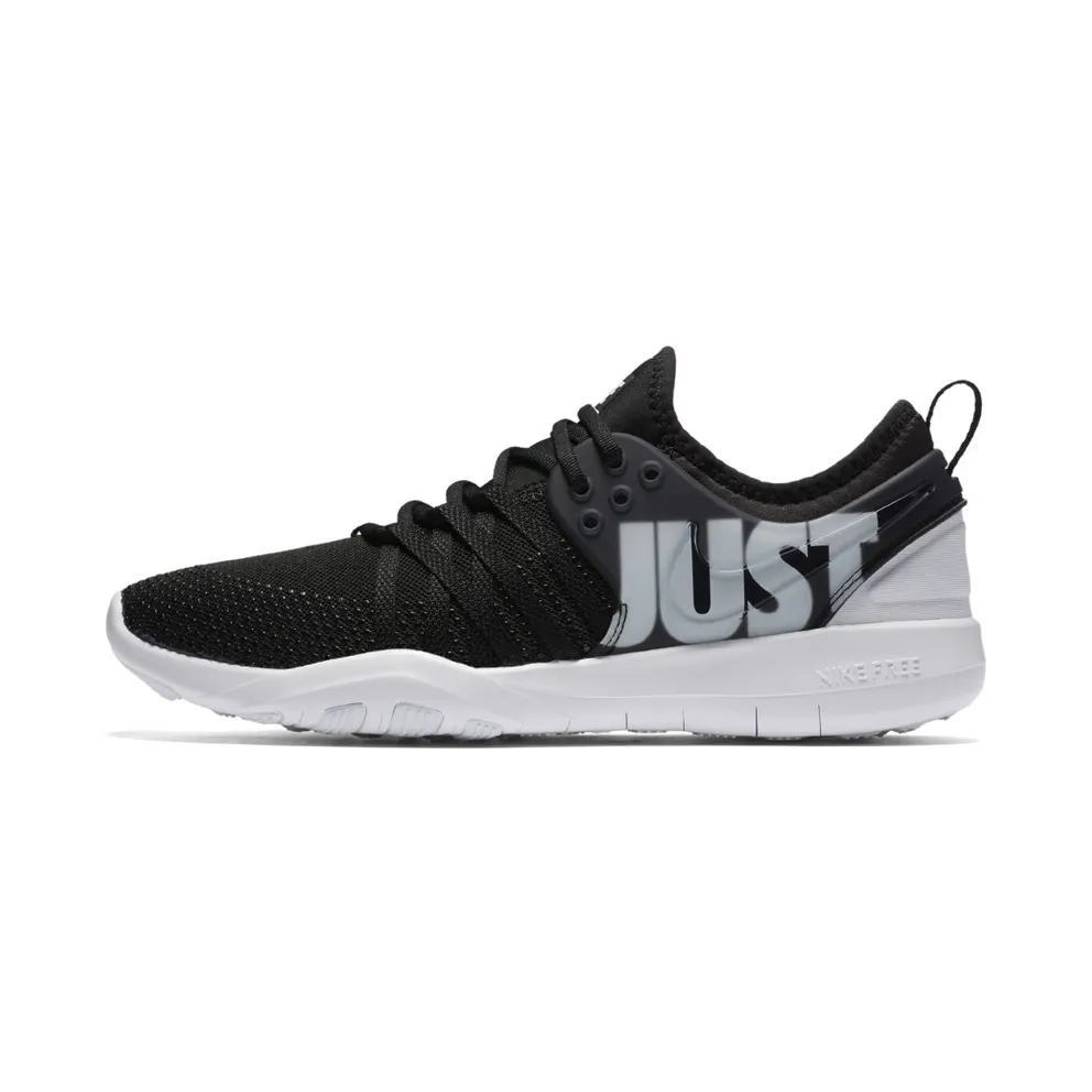 Nike Free Tr 7 Premium Just Do It Black White (W) Black/Black-Wolf Grey (924592-001)