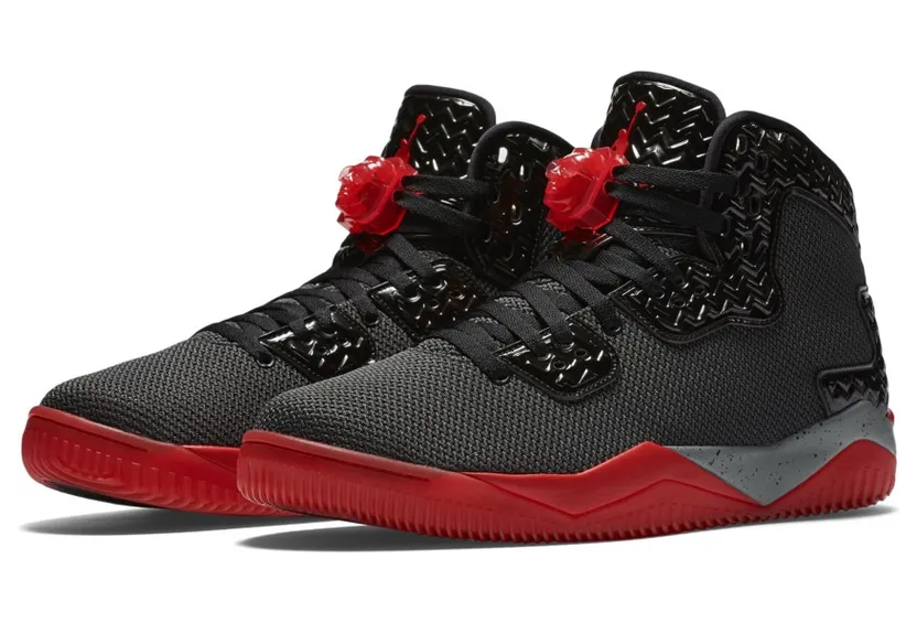 Jordan Air Spike Forty PE ‘Black Fire Red’ Black/Fire Red-Cement Grey (807541-002)