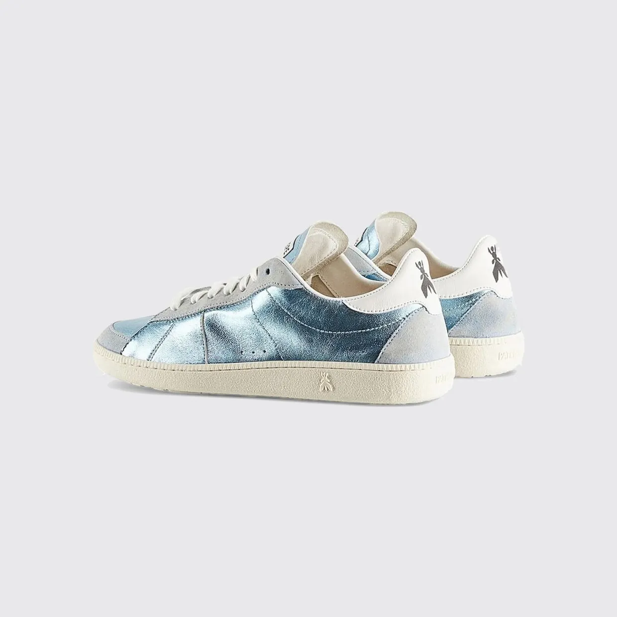 Patrizia Pepe Skin ’93 Laminated Leather Used Effect Sneakers Sky (2Z0065L154CB12)