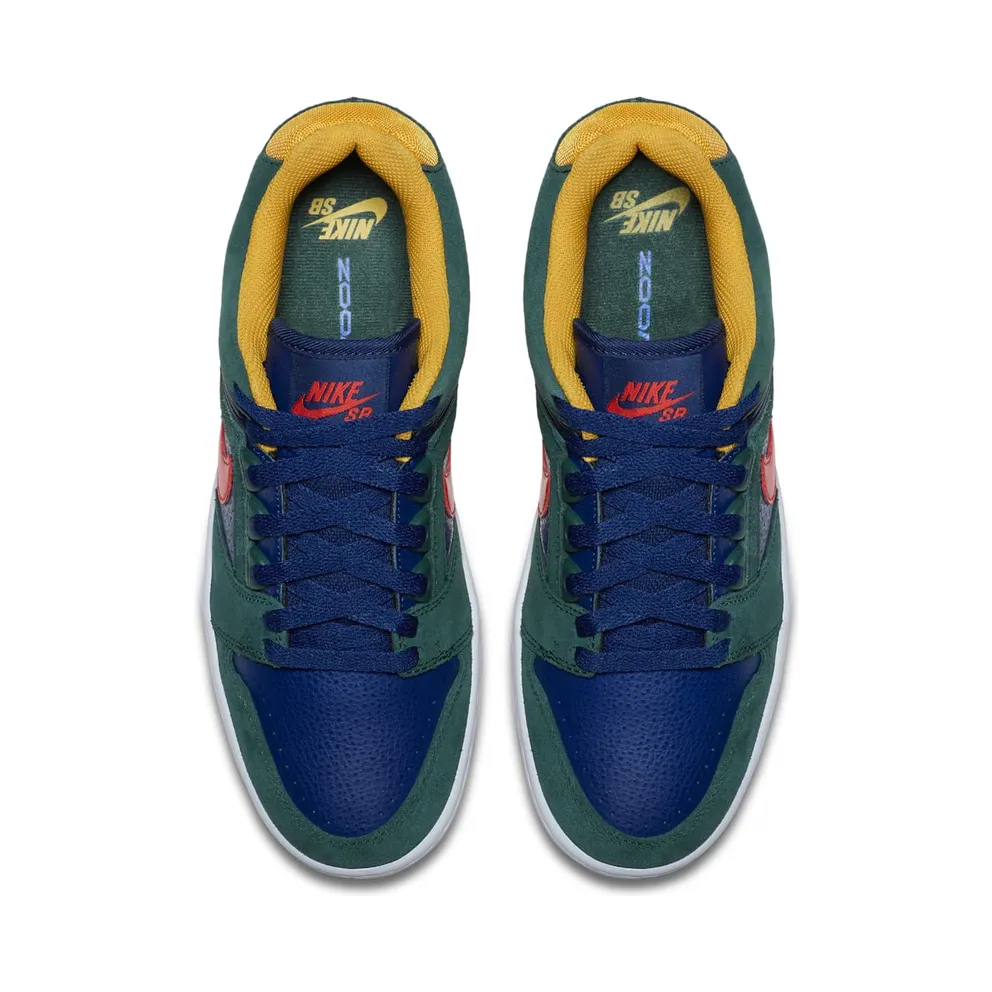Nike SB Air Force 2 Low Rugby Midnight Green/Blue Void-Habanero Red (AO0300-364)