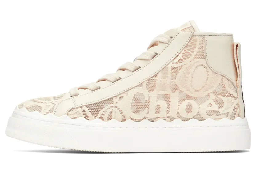 Chloé Off-White Lace Lauren High-Top Sneakers (CHC21S413D2) (3)