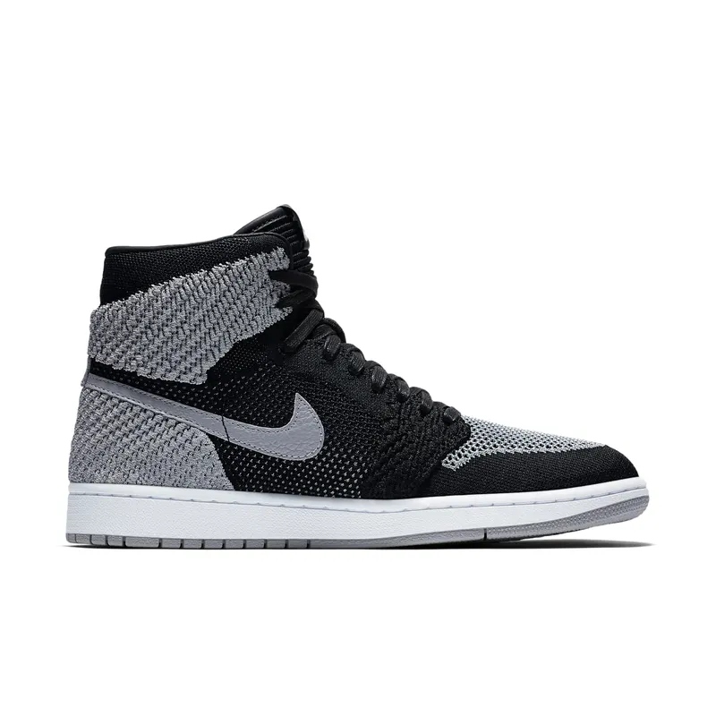 Jordan 1 Retro High Flyknit Shadow Black/Wolf Grey-White (919704-003)