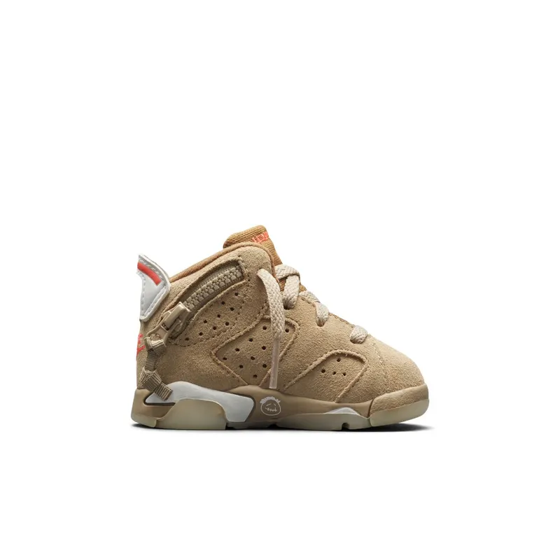 Air Jordan x Travis Scott 6 Retro British Khaki (TD) (2021) – “British Khaki / Sail / Bright Crimson” (DH0692-200)