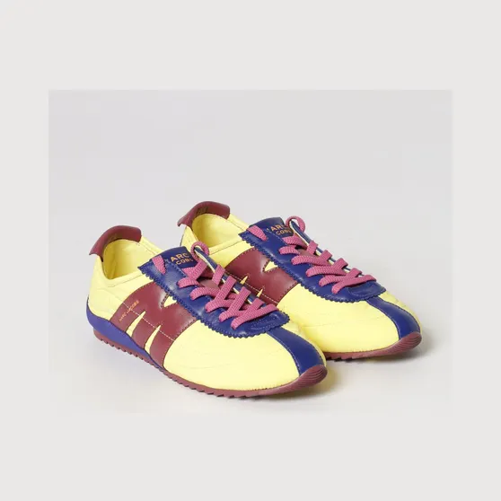 Marc Jacobs Leather and Nylon The 400 Bleecker Runner Sneakers Yellow (2S6FSN001F29706)