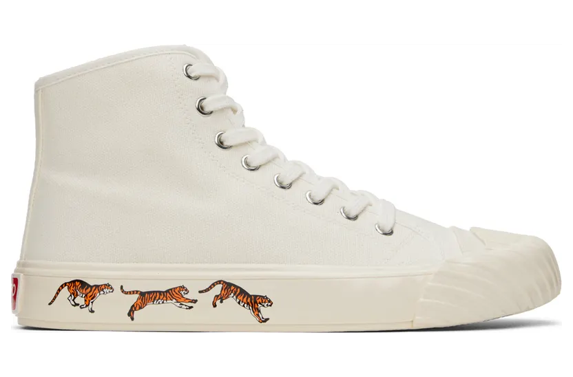 Kenzo Off-White Kenzo Paris School High-Top Sneakers (FC65SN020F50)