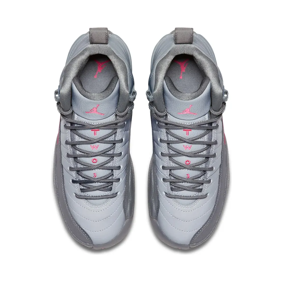 Jordan 12 Retro Wolf Grey Vivid Pink (GS) Wolf Grey/Vivid Pink-Cool Grey (510815-029)