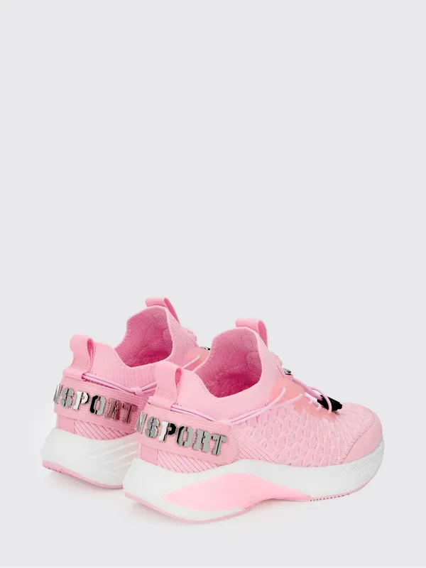 Plein Sport Crochet Knit Sneakers Pink (SAESUSC0751STE003N03) (2)