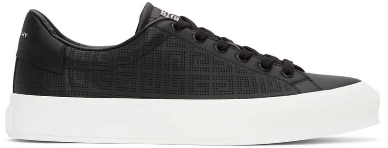 Givenchy Black 4G Perforated Sneakers (BH005VH13G)
