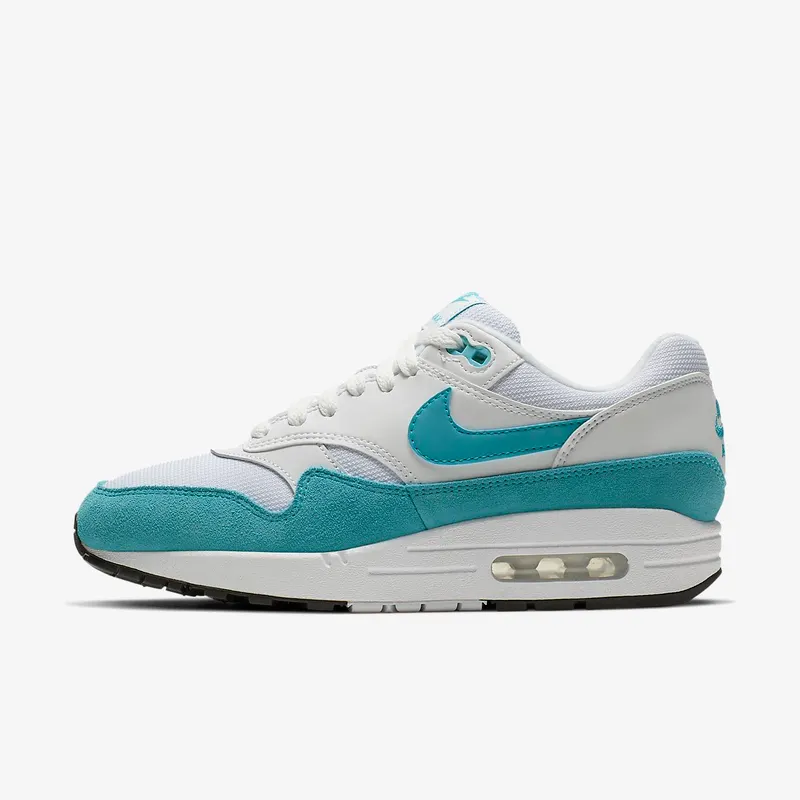 Nike Air Max 1 White Light Blue Fury (W) White/Light Blue Fury-Black (319986-117)