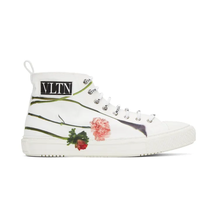 Valentino White Valentino Garavani Emilio Villalba Edition ‘VLTN’ Giggies High-Top Sneakers (UY0S0D51QYP)