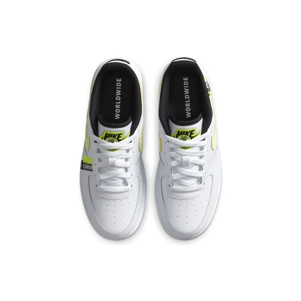 Nike Air Force 1 Low Worldwide White Barely Volt (GS) White/Volt-Black-Barely Volt (CN8536-100)