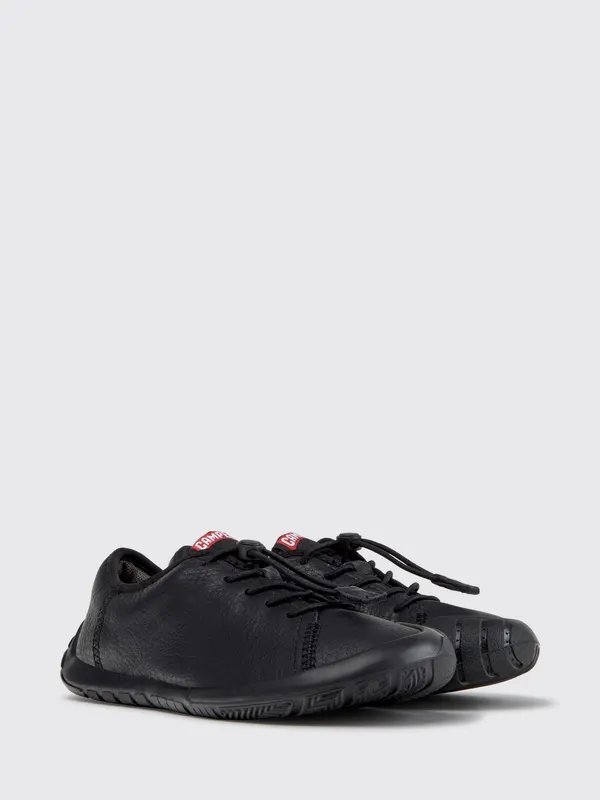 Camper Kid’s Peu Path Leather Slip-On with Elastic Laces Black (K800707-007PEUPATH0)