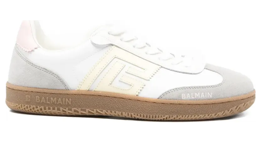 Balmain Swan Sneakers aus Kalbsleder und Nylon – Weiß (GN1V1735TC)