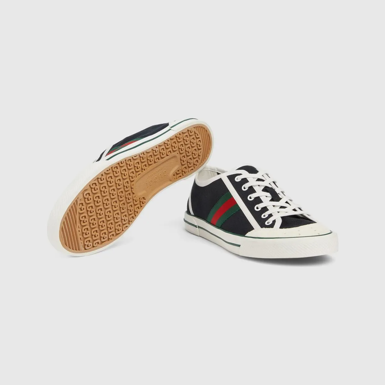 Gucci Tennis 1977 Cotton Canvas Sneakers Black (854436FAFS41090)