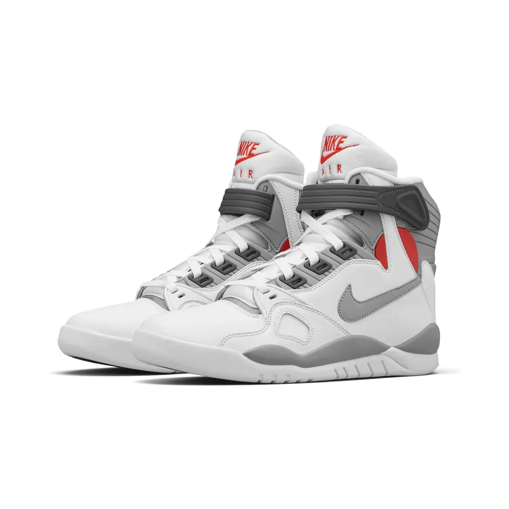 Nike Air Pressure Retro White Cement Grey (2016) White/Cement Grey-Varsity Red (831279-100)