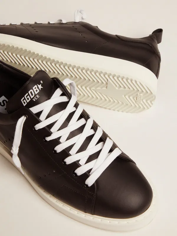 Golden Goose Starter In Leather With Star Printed On The Heel Tab (GMF00127.F000331.90100) (4)