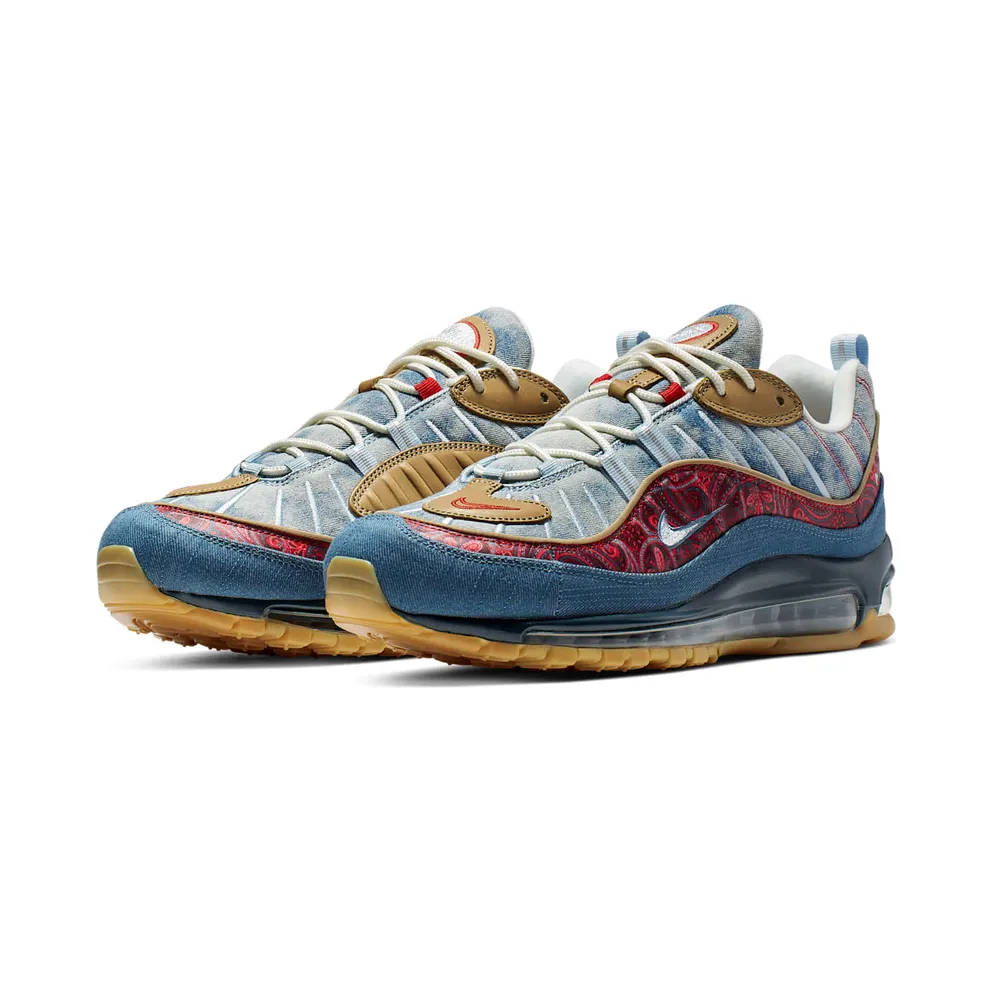 Nike Air Max 98 Wild West Light Armory Blue/University Red-Sail-Thunderstorm-Parachute Beige (BV6045-400)