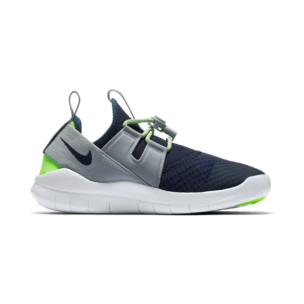 Nike Free RN CMTR 2018 Navy Grey (GS) Midnight Navy/Obsidian-Wolf Grey-Liquid Lime-White (AH3460-400)