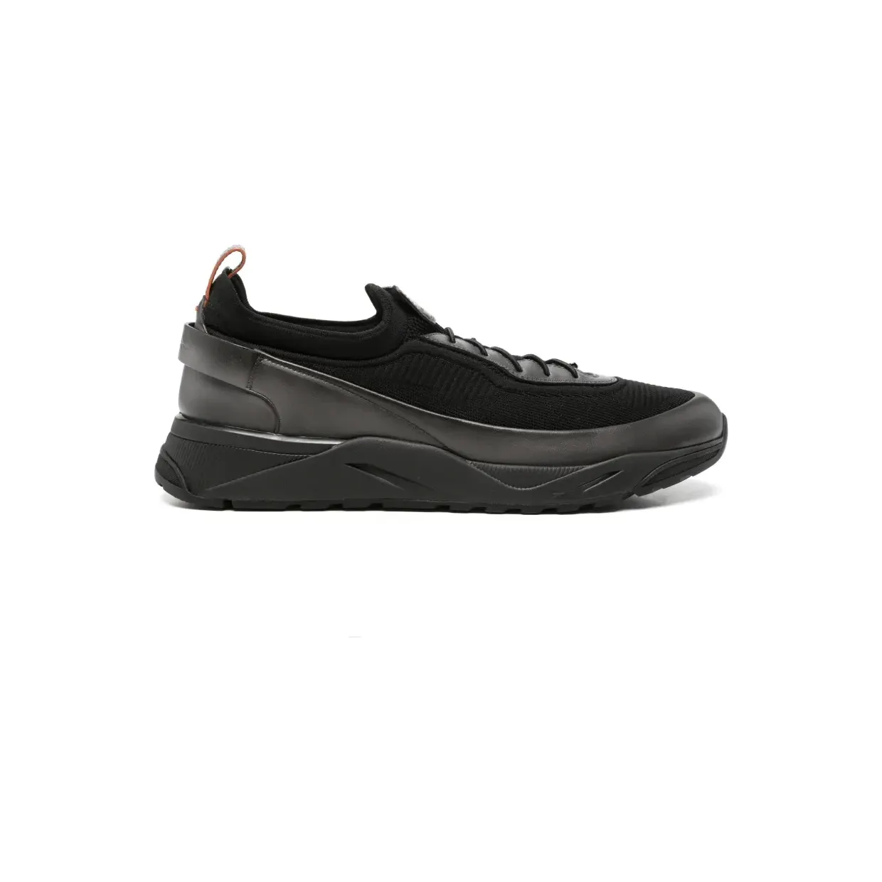 Santoni panelled low-top “Black” (MBIO22262NERTNUC)