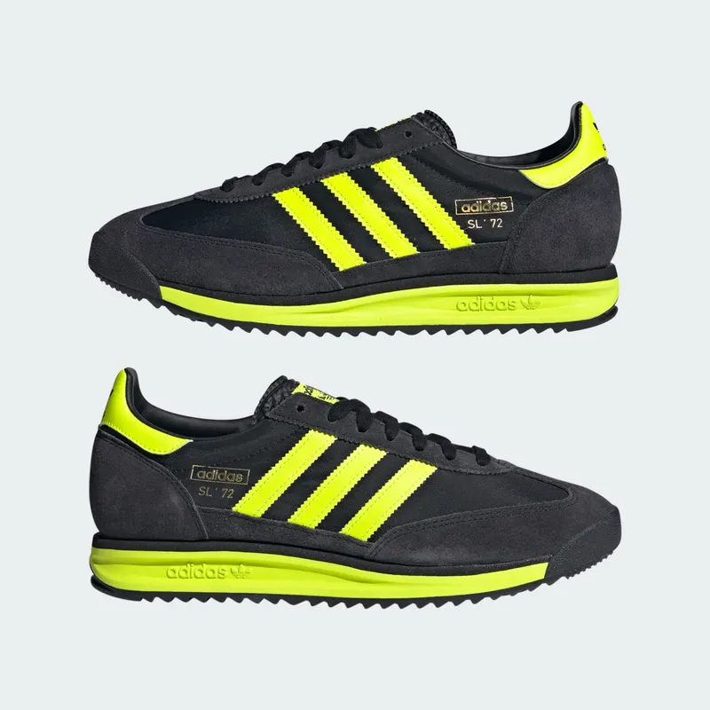 Adidas SL 72 RS “Core Black / Solar Yellow / Gold Metallic” (IG4647)