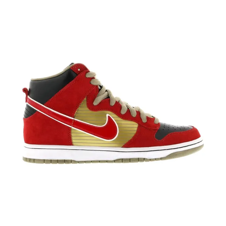 Nike Dunk High Pro SB ‘Tecate’ Metallic Gold/Sport Red-Black (305050-701)