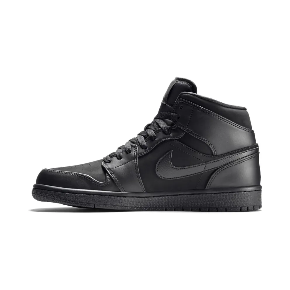 Jordan 1 Retro Mid Jeter Laser NYC Exclusive Black Black/Black-Black (554724-011)