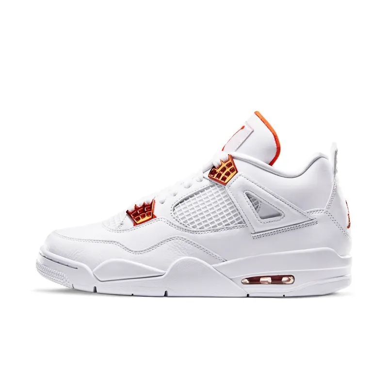 Jordan 4 Retro Metallic Orange White/Metallic Silver-Team Orange (CT8527-118)