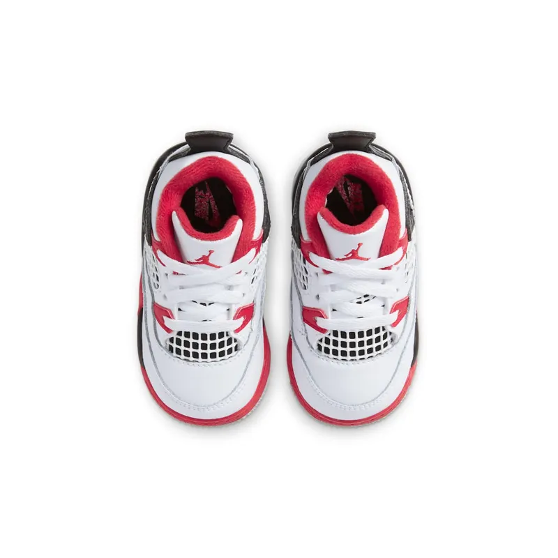 Jordan 4 Retro Fire Red 2020 (TD) White/Black-Tech Grey-Fire Red (BQ7670-160)