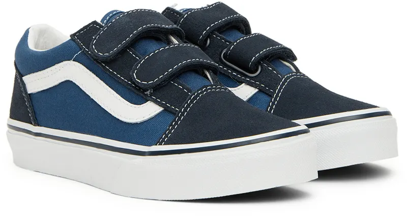 Vans Kids Navy Old Skool V Little Kids Sneakers (VN000VHENWD1)