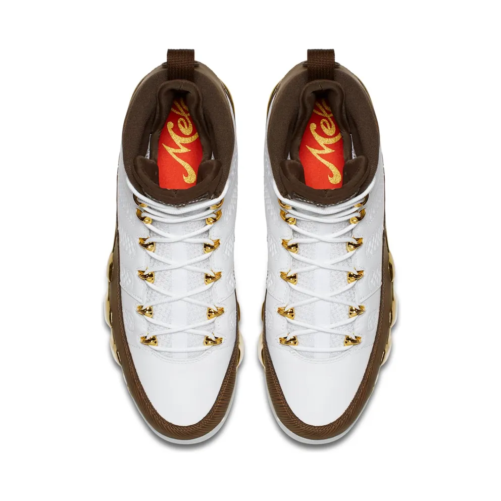 Jordan 9 Retro MOP Melo White/Baroque Brown-Team Orange (302370-122)