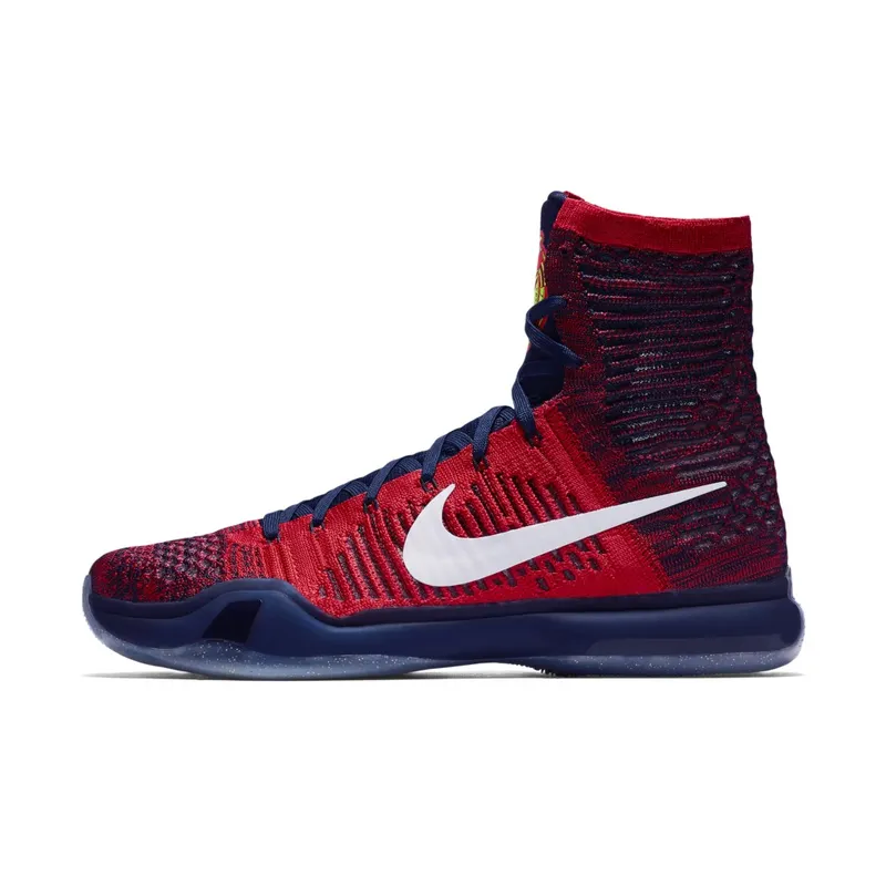Nike Kobe 10 Elite American University Red/White-Obsidian-Bright Crimson (718763-614)