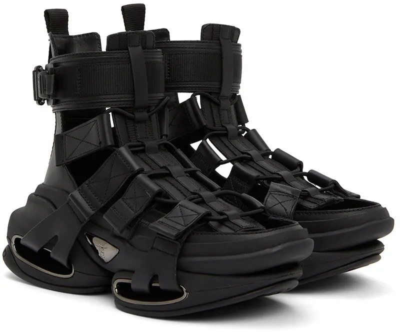 Balmain Black B-Bold Sandals (XM1VH286LRZL)