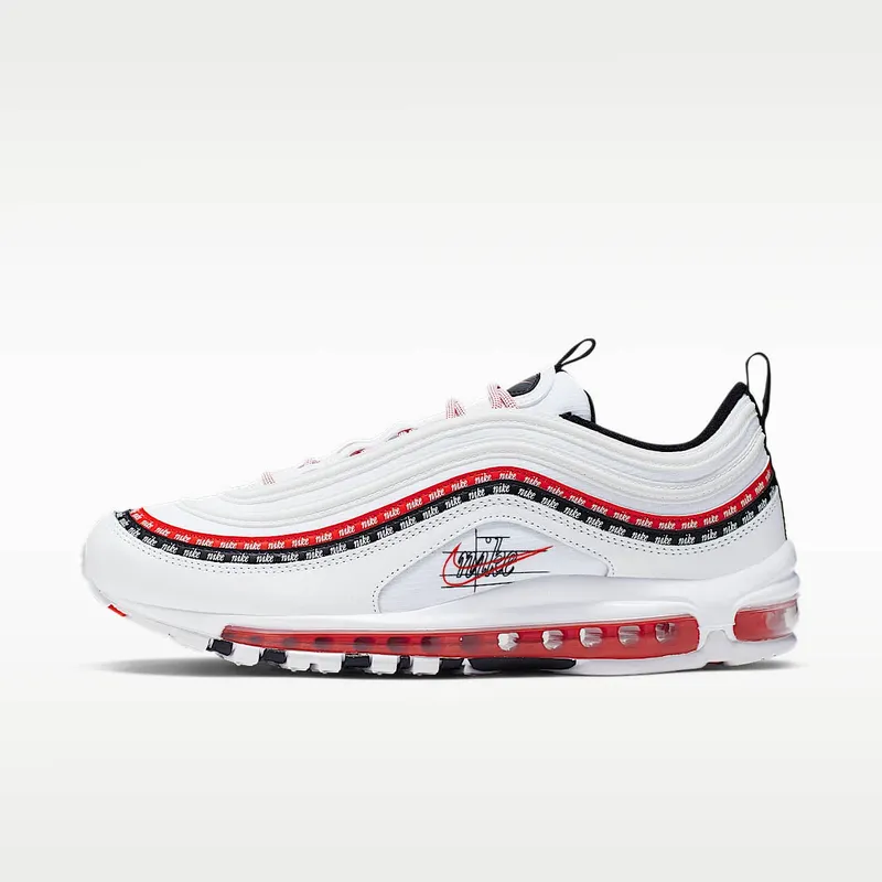 Nike Air Max 97 Sketch Logo White Black Red (CK9397-100)