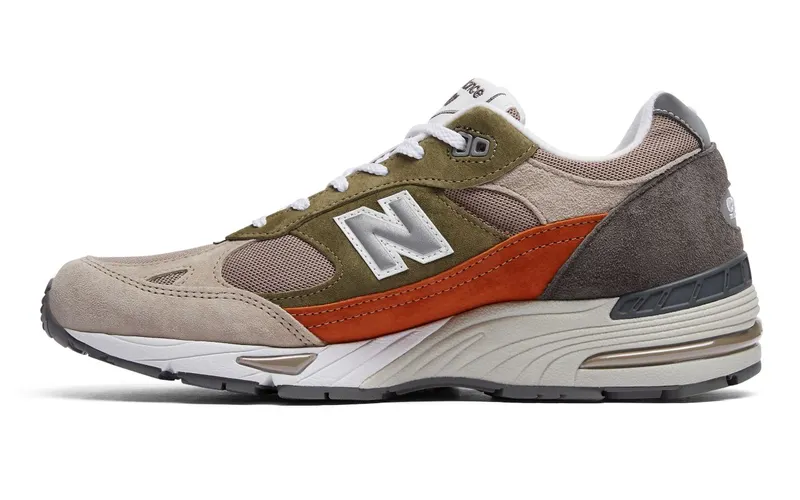 New Balance 991 Nu Block Tan Grey/Olive-Tan (M991NGO)