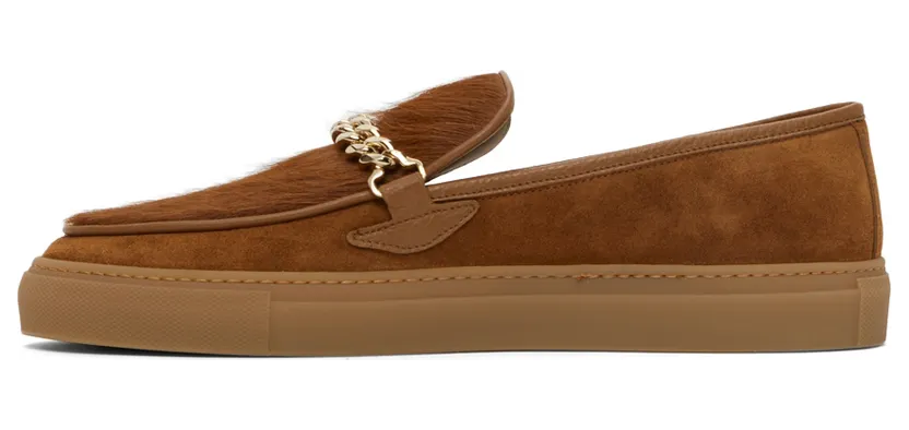 Human Recreational Services SSENSE Exclusive Brown Hair Loafers (UE21GF0300X1C7) (3)