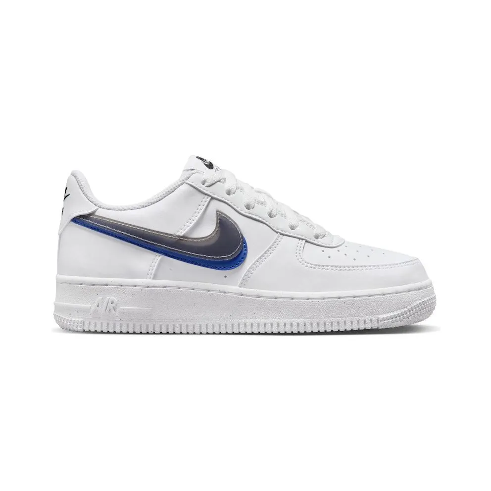 Nike Air Force 1 Low Impact Next Nature Double Swoosh White Black Blue (FD0688-100)