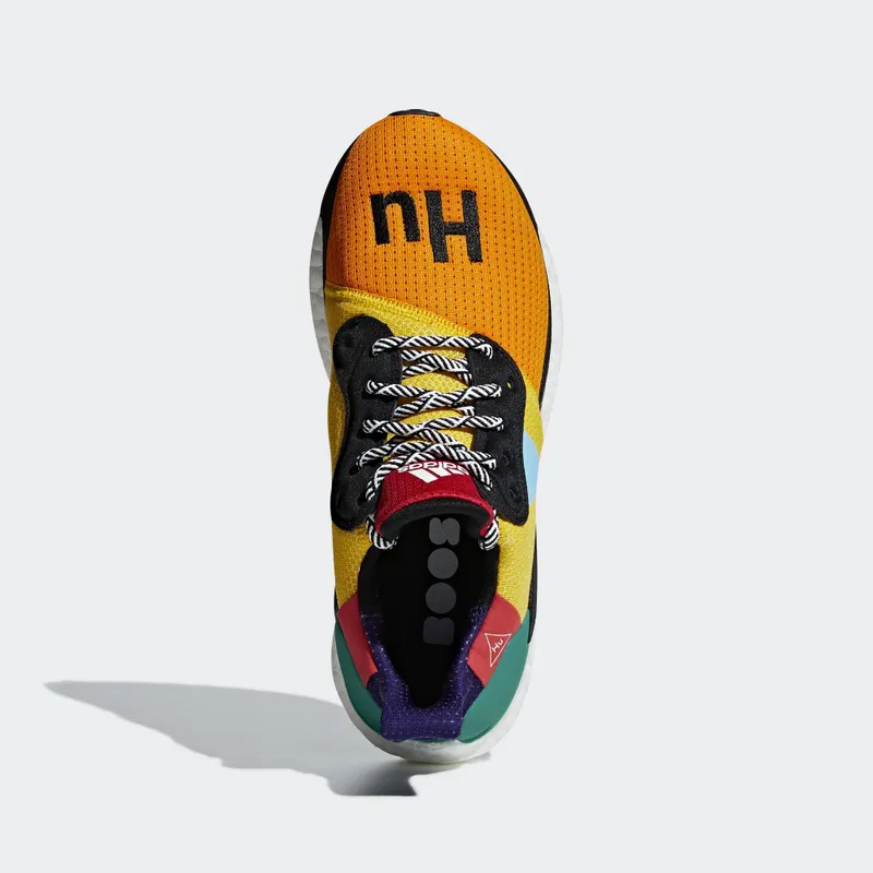 adidas Solar Hu Glide Pharrell Multi-Color (W) Cloud White/Collegiate Burgundy/Yellow (DB3038)