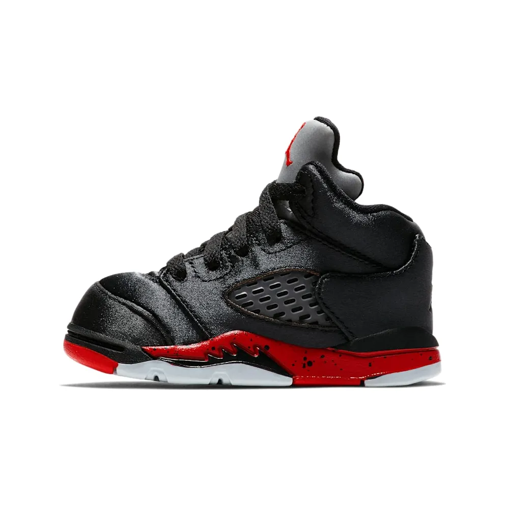 Jordan 5 Retro Satin Bred (TD) Black/University Red (440890-006)