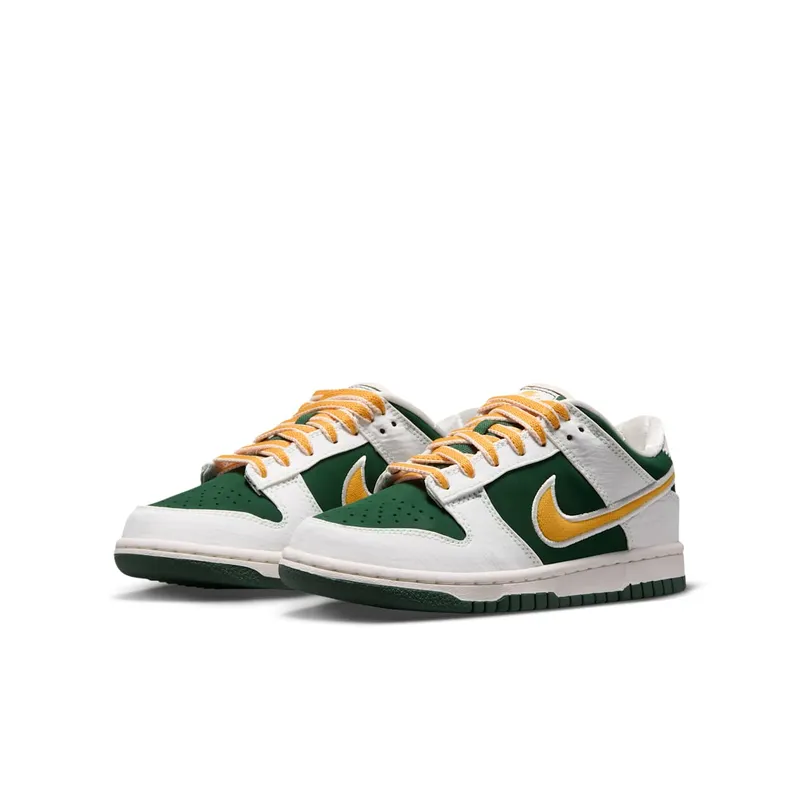 Nike Dunk Low LV8 GS “Sail / Fir / University Red / University Gold” (IV5971-100)