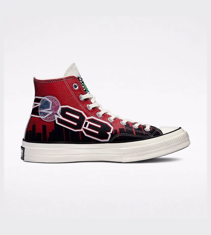 Converse x Chinatown Market Chuck Taylor 1970s Hi Bulls – “Gamet / Black / Egret” (171243C)