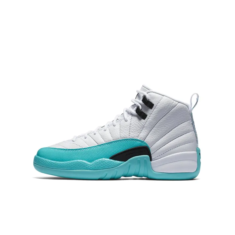 Jordan 12 Retro Light Aqua (GS) White/Black-Light Aqua (510815-100)