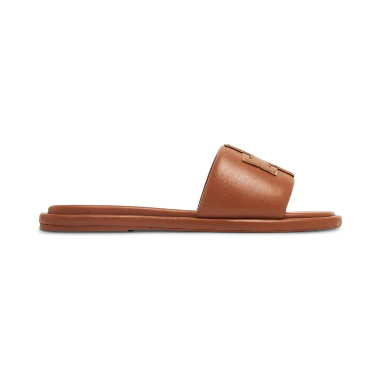 Tory Burch Double T Sport Slide Sandal Bourbon Miele Gold (79985-202)