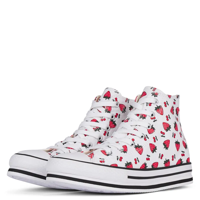 Converse CTAS PLATFORM EVA HI WHITE/GARNET/WHITE (668016C)