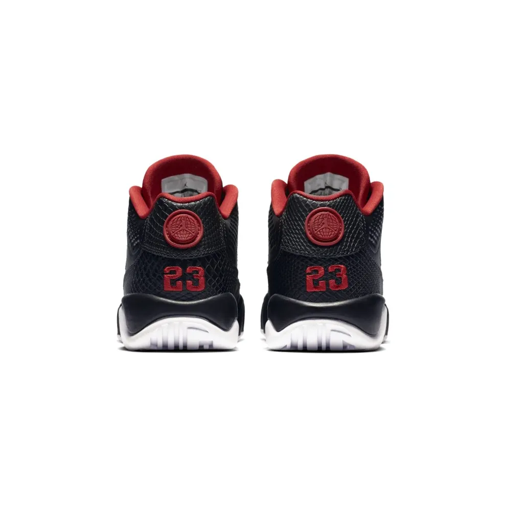 Jordan 9 Retro Low Snakeskin (GS) Black/Gym Red-White (833447-001)