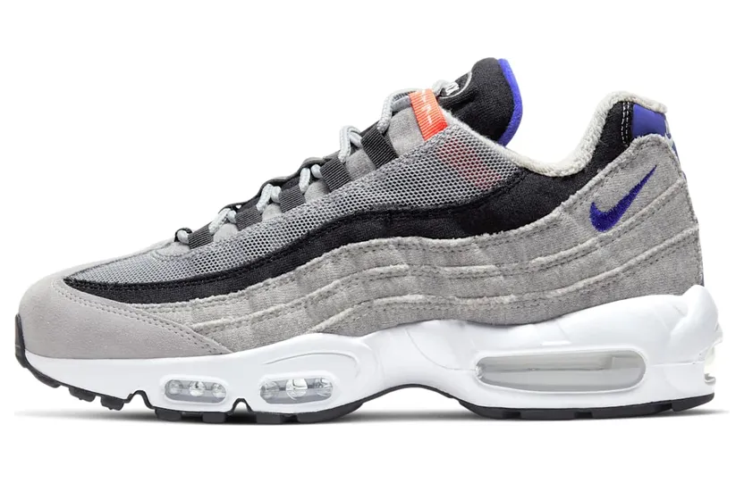 Nike Air Max 95 Loopwheeler “Wolf Grey / Black / Total Orange / White” (CQ7853-001)