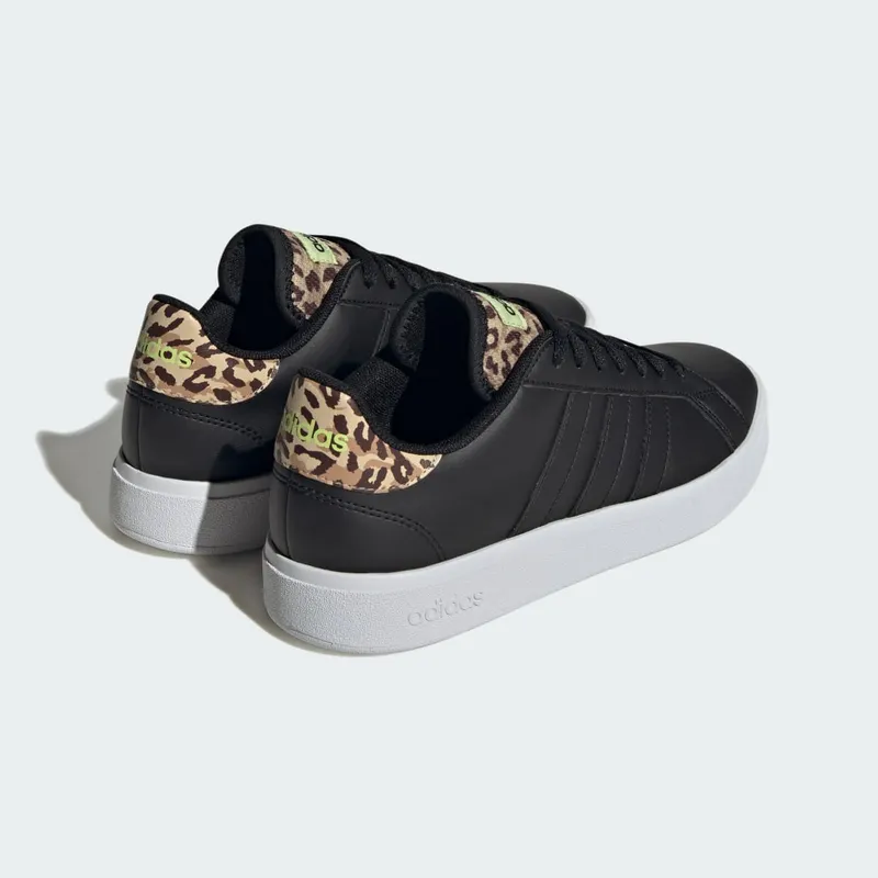 Adidas Grand Court Base 2.0 Core Black / Core Black / Pulse Lime (ID4446)