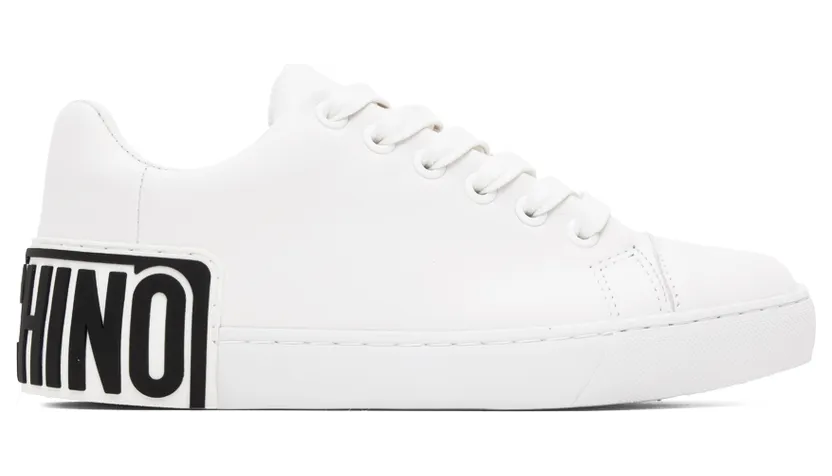 Moschino White Maxi Logo Sneakers (MA15402G1F MF0 100)