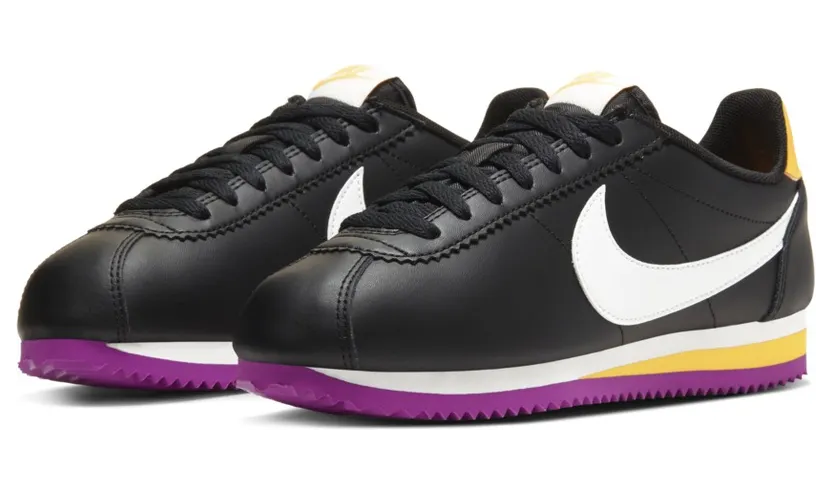 Nike Classic Cortez Black Laser Orange Vivid Purple (W)