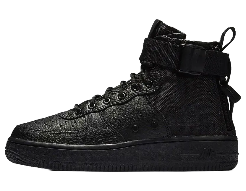 Nike SF Air Force 1 Mid Triple Black (GS)